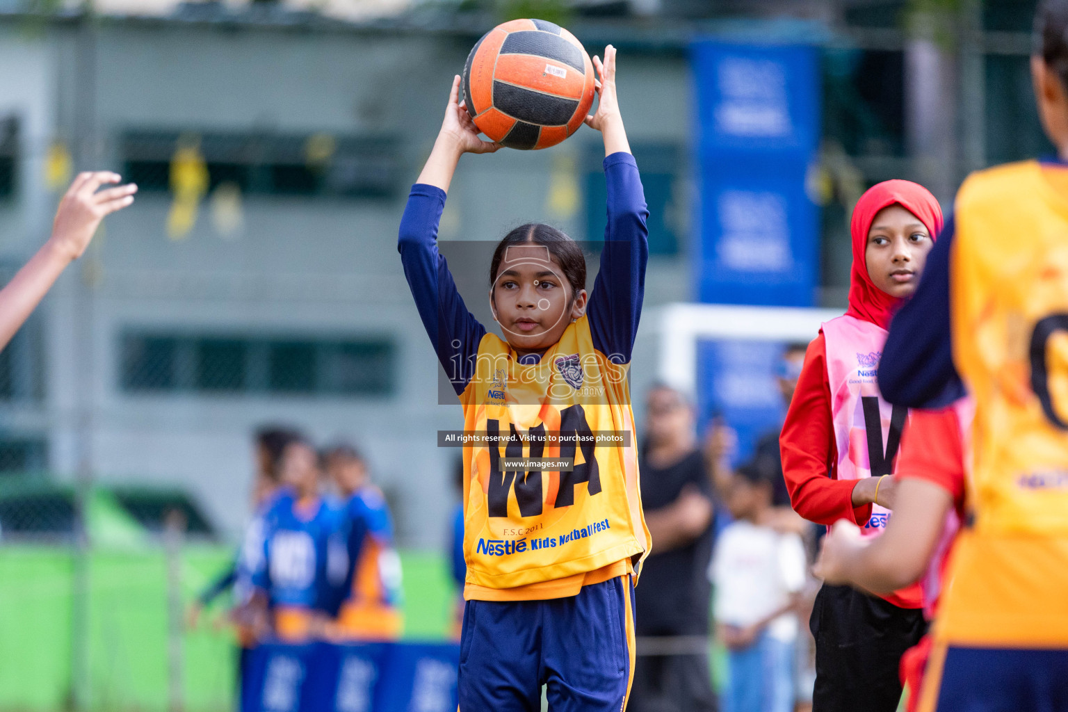 Day 2 of Nestle' Kids Netball Fiesta 2023 held in Henveyru Stadium, Male', Maldives on Thursday, 1st December 2023. Photos by Nausham Waheed / Images.mv