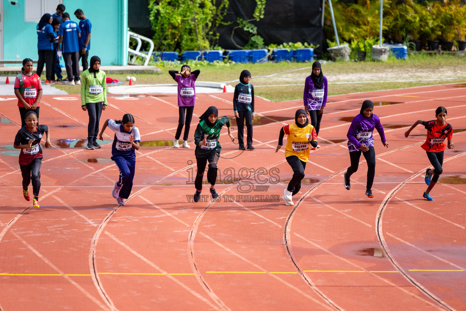 Day 1 of MWSC Interschool Athletics Championships 2024 held in Hulhumale Running Track, Hulhumale, Maldives on Saturday, 9th November 2024. 
Photos by: Ismail Thoriq, Hassan Simah / Images.mv