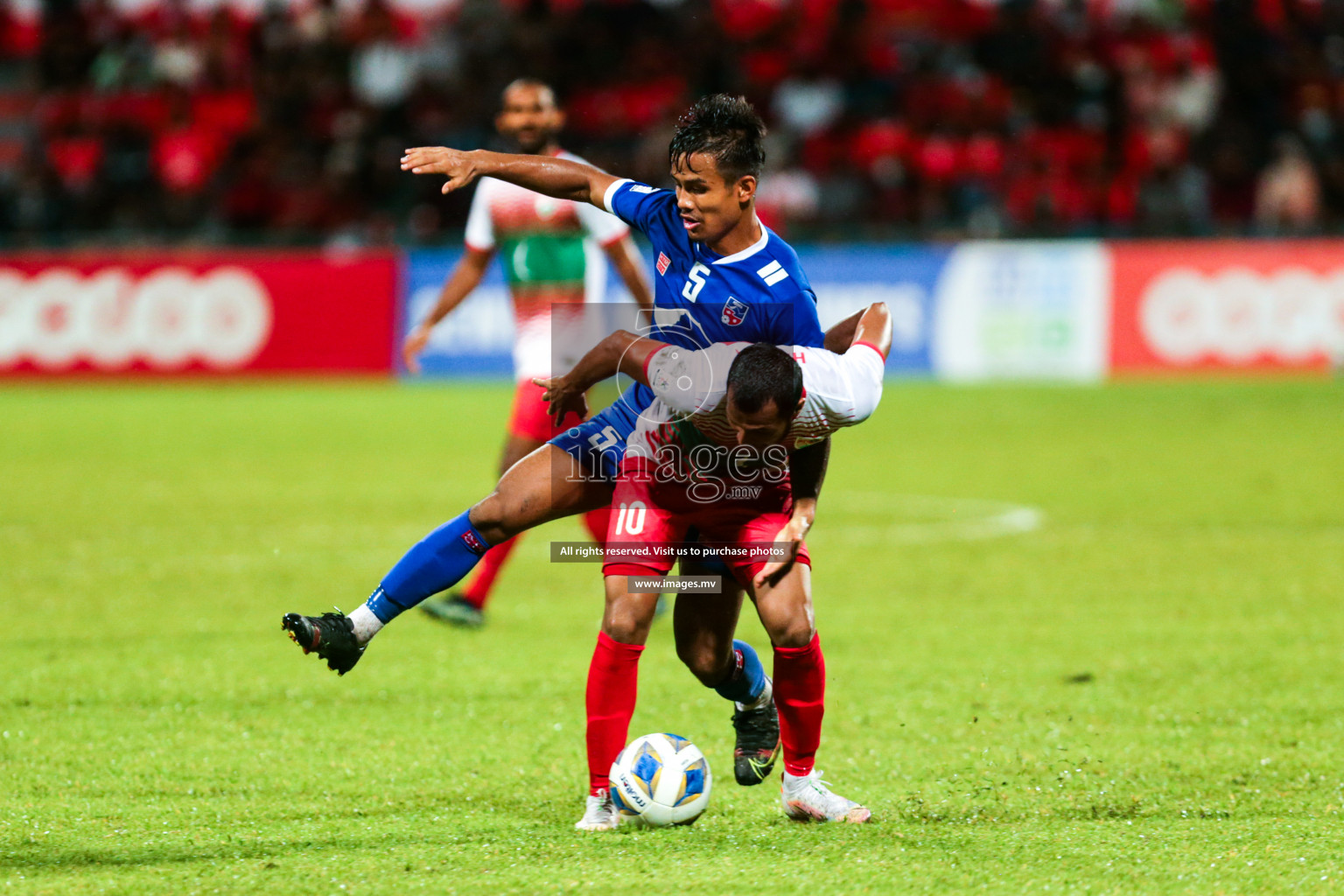 Maldives vs Nepal in SAFF Championship 2021 held on 1st October 2021 in Galolhu National Stadium, Male', Maldives