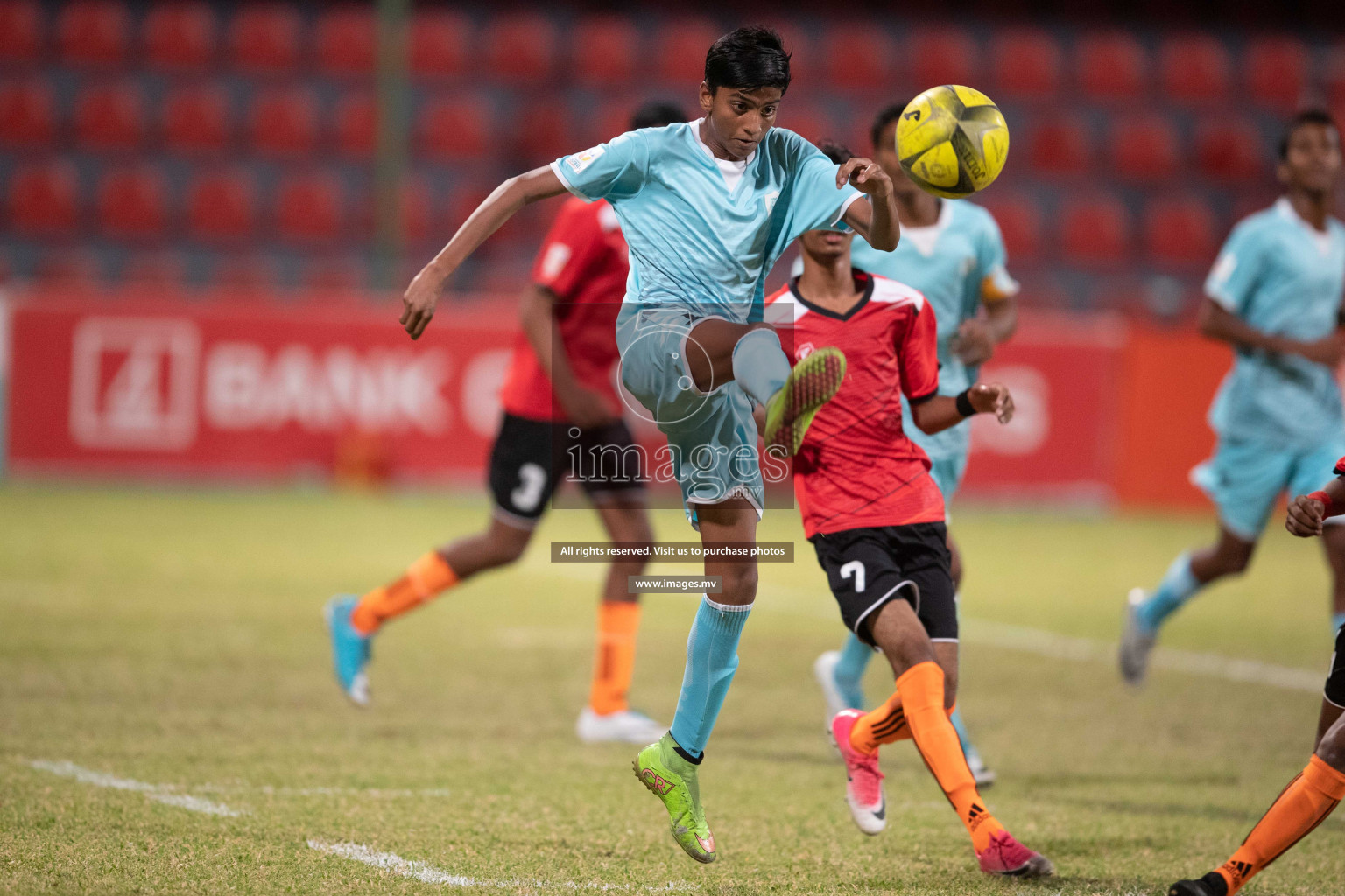 Rehendhi School vs Ghaazee School in MAMEN Inter School Football Tournament 2019 (U18) in Male, Maldives on 1st April 2019, Photos: Hassan Simah & Shadhin Jameel / images.mv