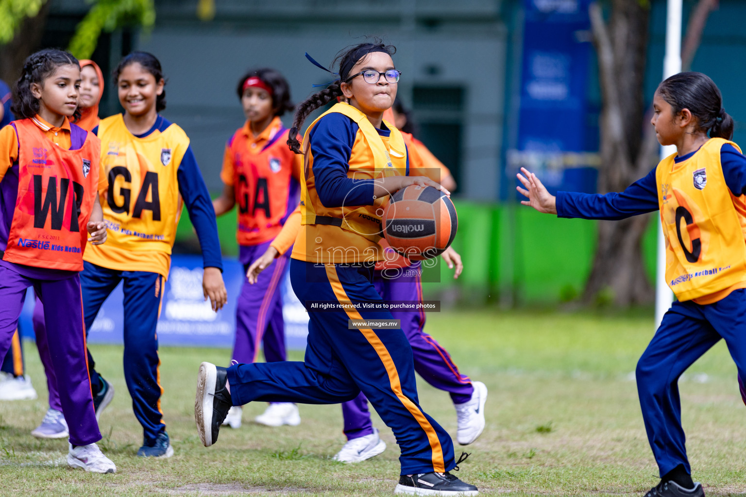 Day 1 of Nestle' Kids Netball Fiesta 2023 held in Henveyru Stadium, Male', Maldives on Thursday, 30th November 2023. Photos by Nausham Waheed / Images.mv