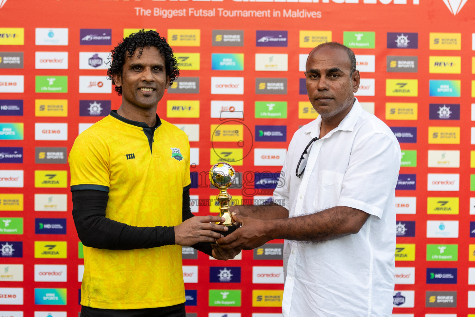 GA Dhaandhoo vs GA Maamendhoo in Day 5 of Golden Futsal Challenge 2024 was held on Friday, 19th January 2024, in Hulhumale', Maldives Photos: Mohamed Mahfooz Moosa / images.mv