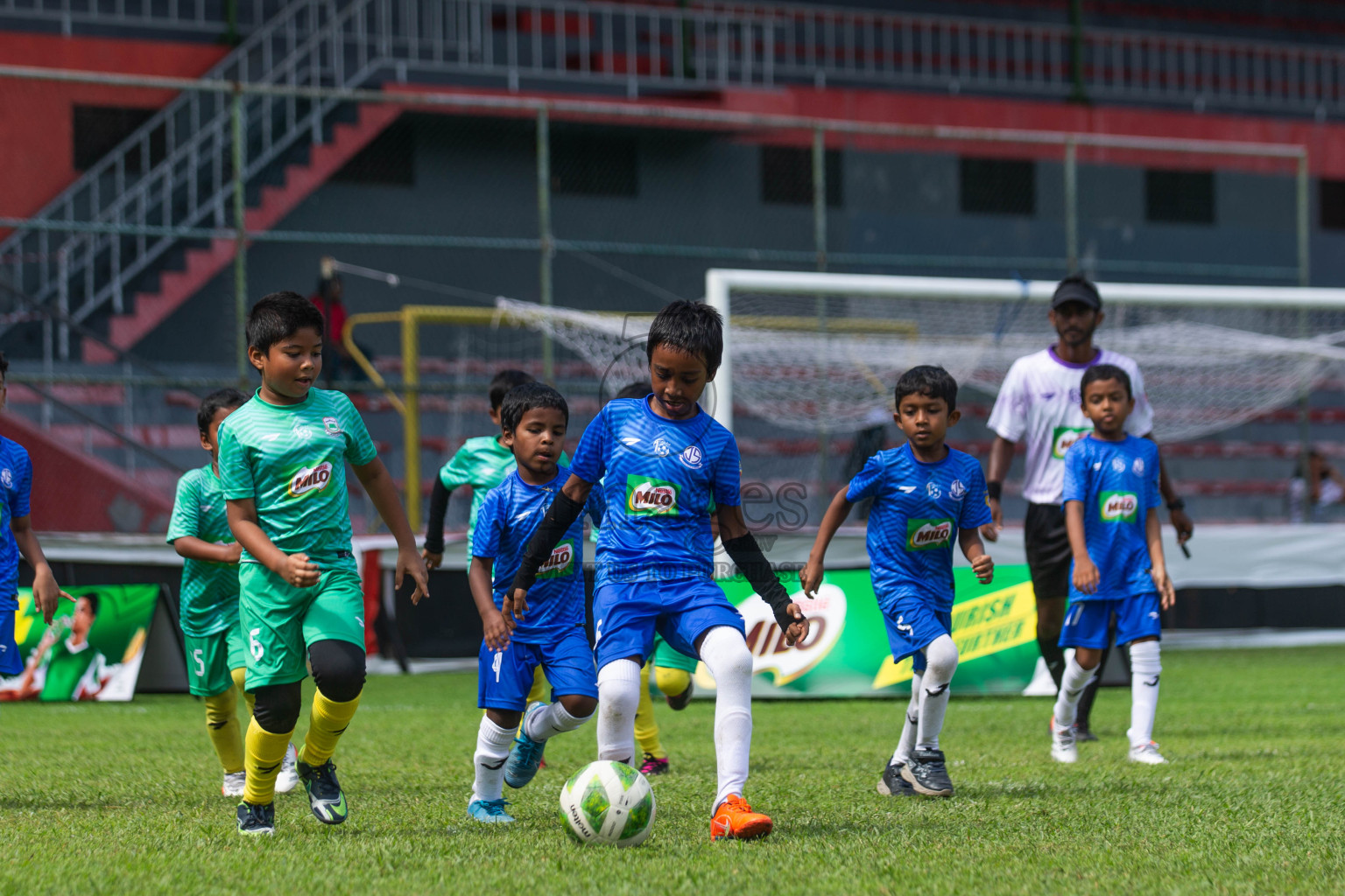 Day 2 of MILO Kids Football Fiesta was held at National Stadium in Male', Maldives on Saturday, 24th February 2024.