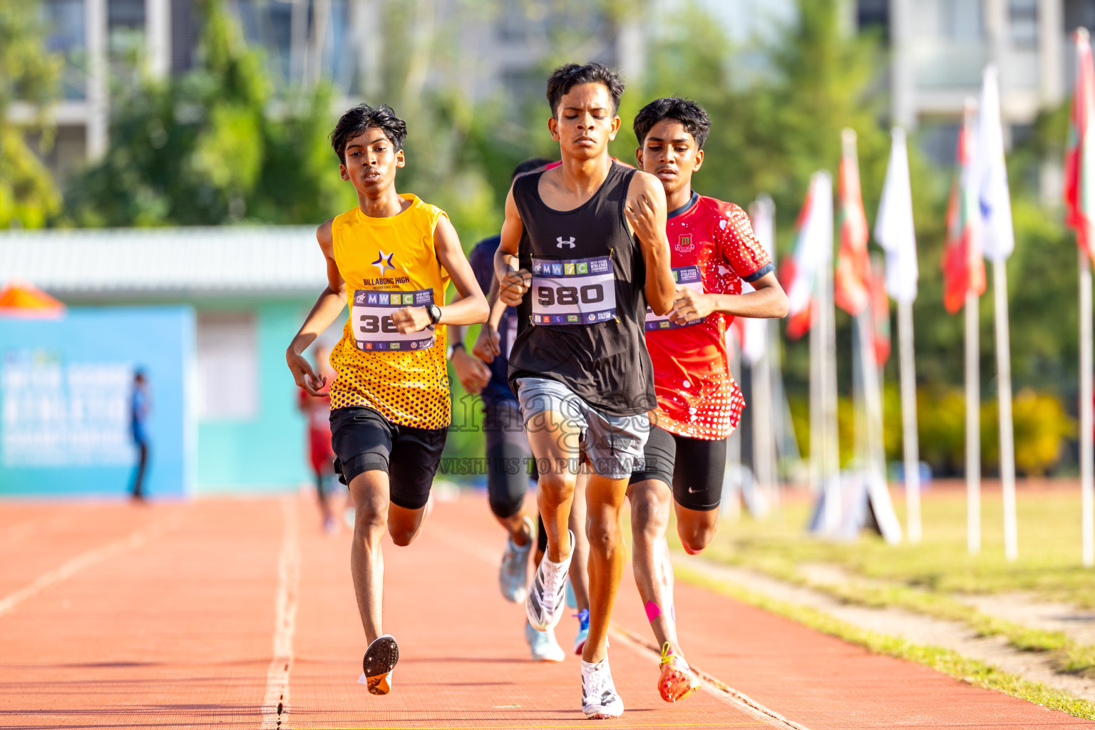 Day 4 of MWSC Interschool Athletics Championships 2024 held in Hulhumale Running Track, Hulhumale, Maldives on Tuesday, 12th November 2024. Photos by: Raaif Yoosuf / Images.mv