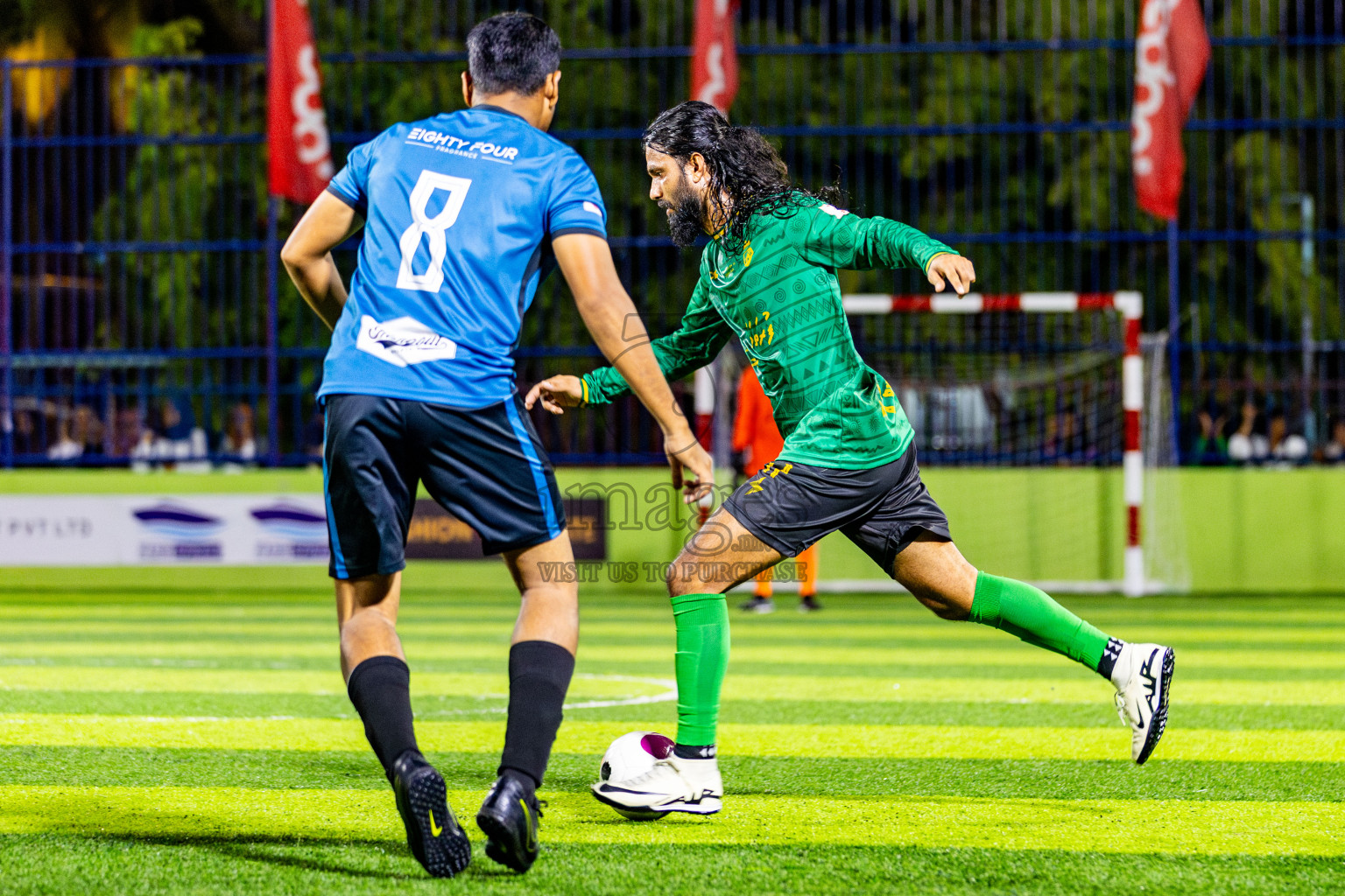 Eightyfour FC vs Muring FC in Day 3 of Eydhafushi Futsal Cup 2024 was held on Wednesday, 10th April 2024, in B Eydhafushi, Maldives Photos: Nausham Waheed / images.mv