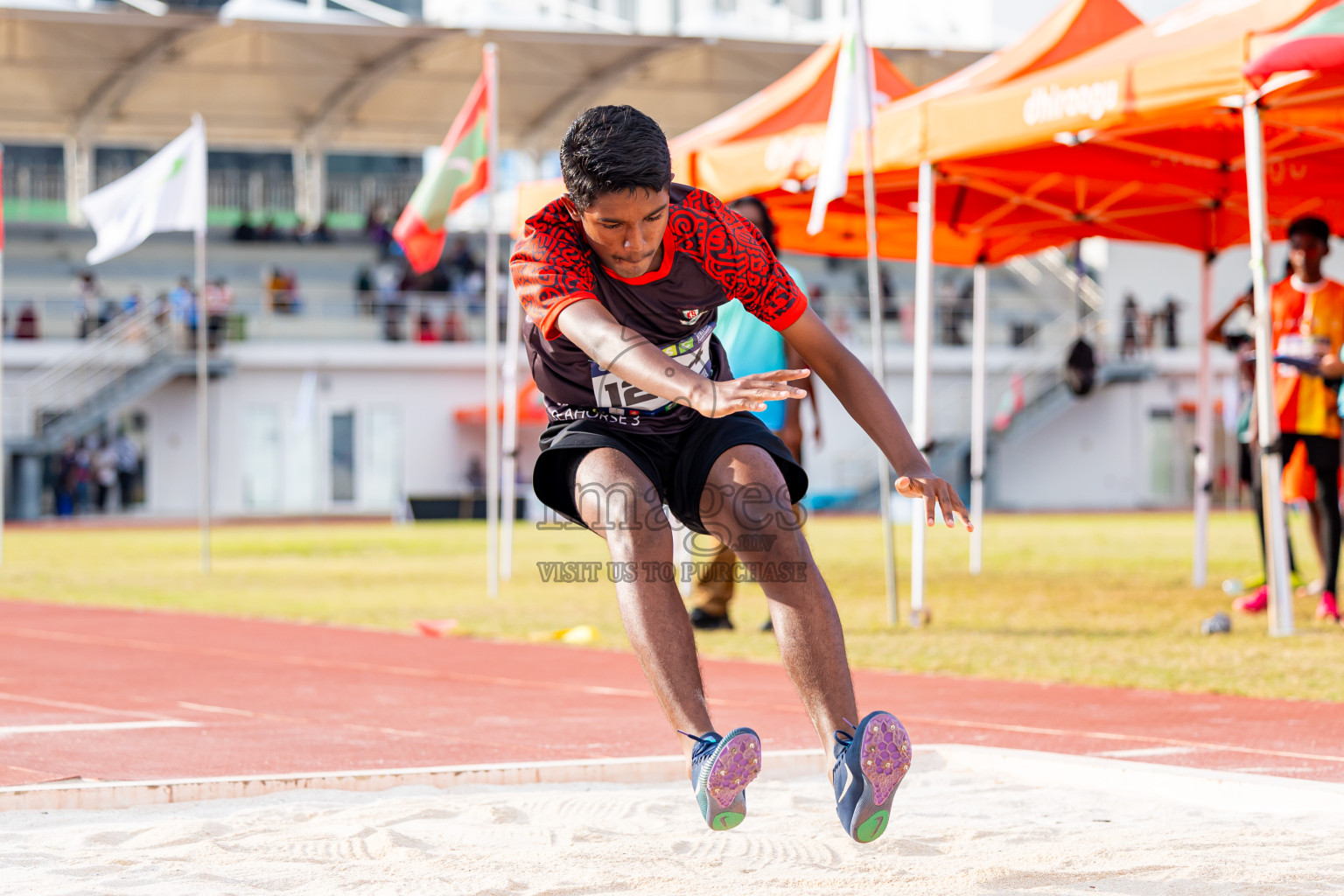 Day 3 of MWSC Interschool Athletics Championships 2024 held in Hulhumale Running Track, Hulhumale, Maldives on Monday, 11th November 2024. Photos by: Nausham Waheed / Images.mv