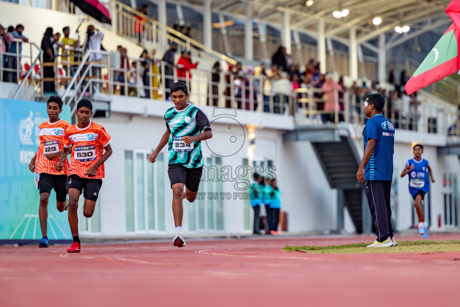 Day 1 of MWSC Interschool Athletics Championships 2024 held in Hulhumale Running Track, Hulhumale, Maldives on Saturday, 9th November 2024. 
Photos by: Hassan Simah / Images.mv