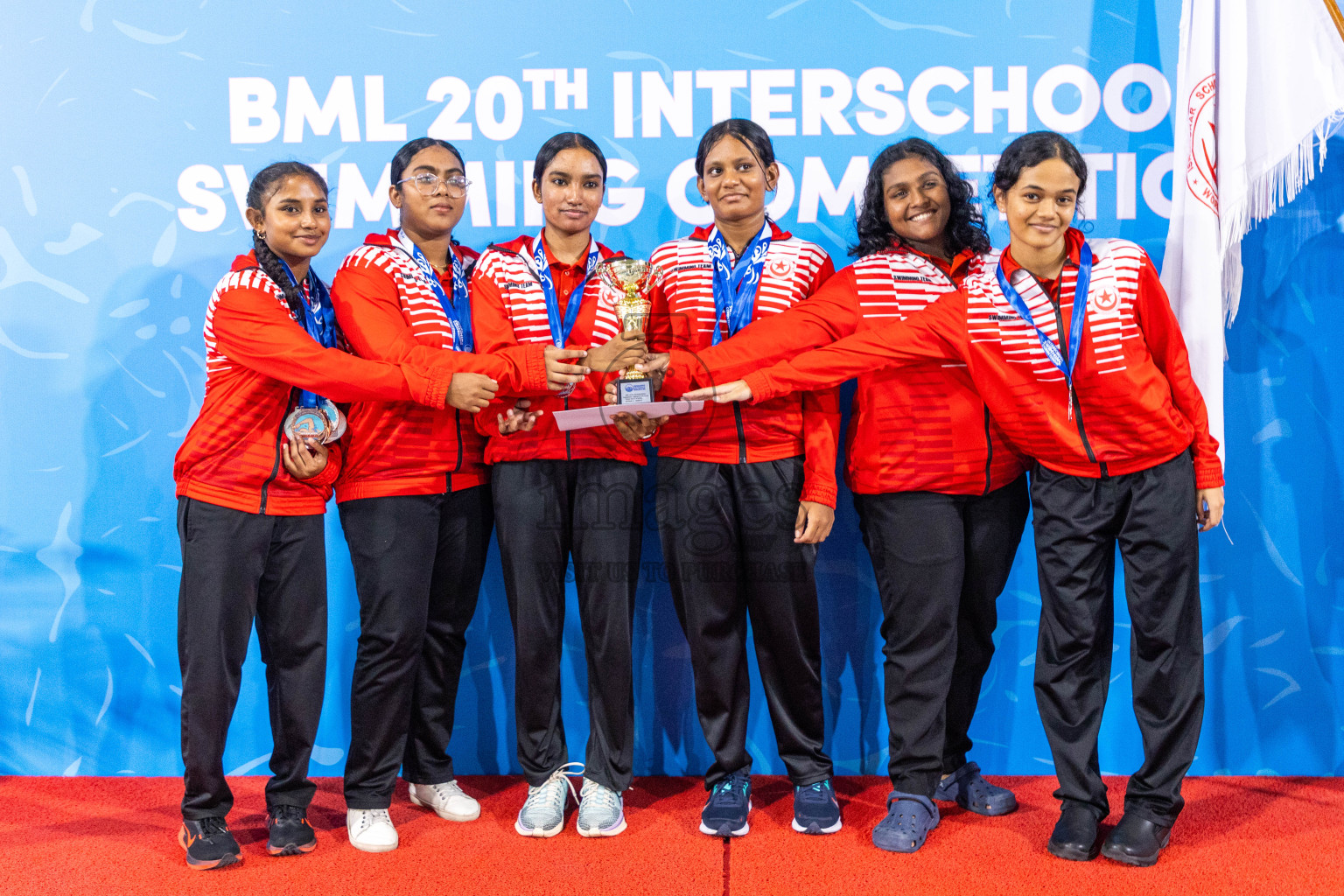 Closing ceremony of BML 20th Inter-School Swimming Competition was held in Hulhumale' Swimming Complex on Saturday, 19th October 2024. 
Photos: Ismail Thoriq