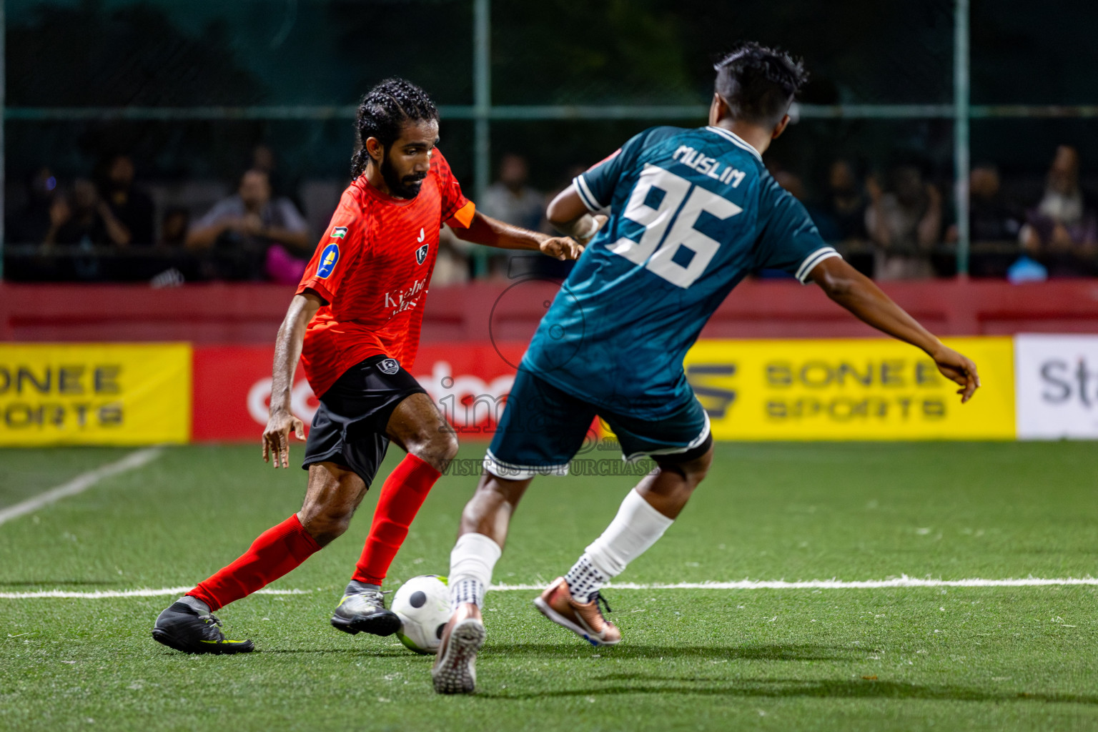 Sh. Kanditheemu VS R. Dhuvaafaru on Day 35 of Golden Futsal Challenge 2024 was held on Tuesday, 20th February 2024, in Hulhumale', Maldives 
Photos: Hassan Simah, / images.mv