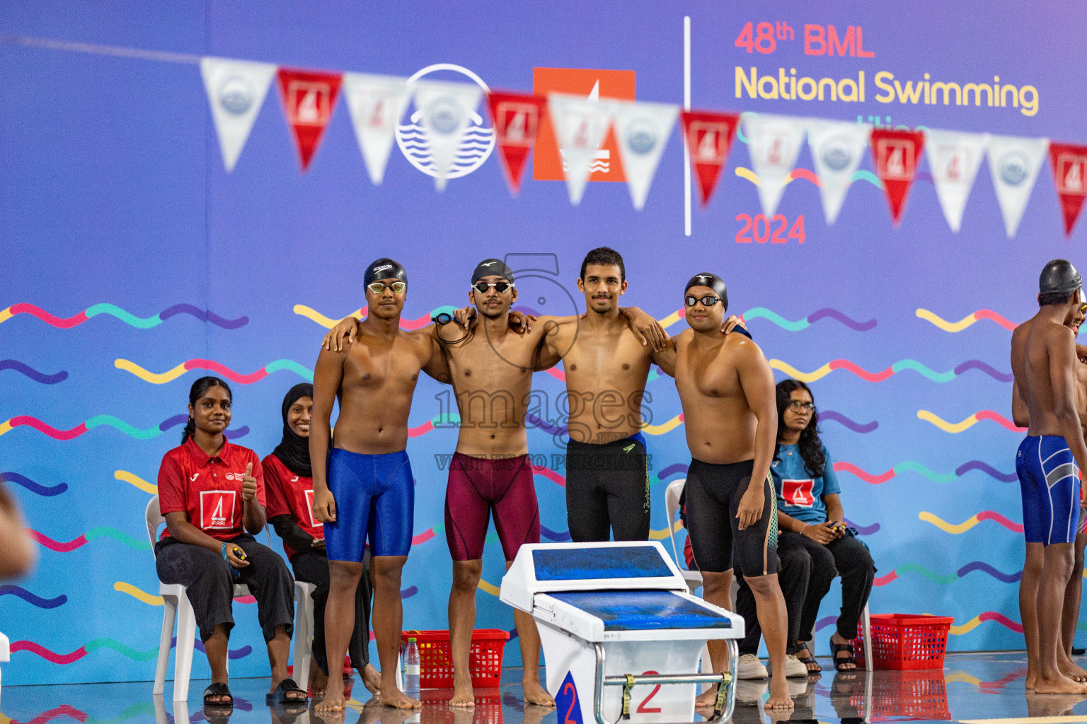 Day 3 of National Swimming Competition 2024 held in Hulhumale', Maldives on Sunday, 15th December 2024. Photos: Hassan Simah / images.mv