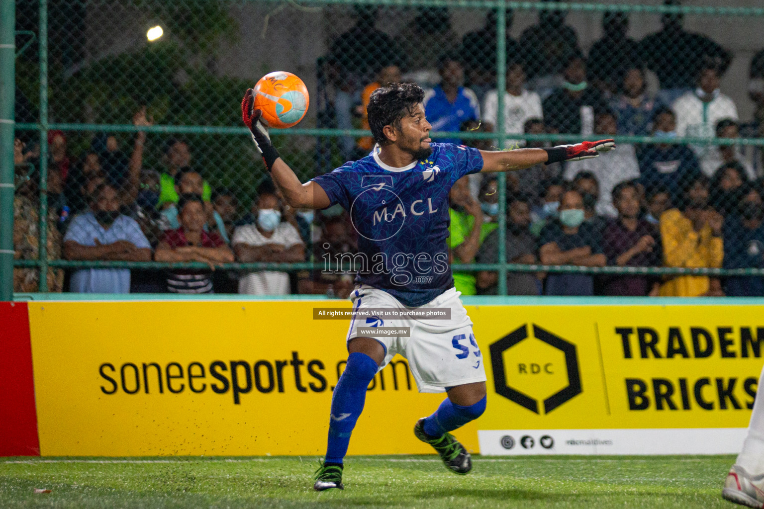 Prison Club vs MACL in the Quarter Finals of Club Maldives 2021 held at Hulhumale;, on 12th December 2021 Photos: Nasam / images.mv