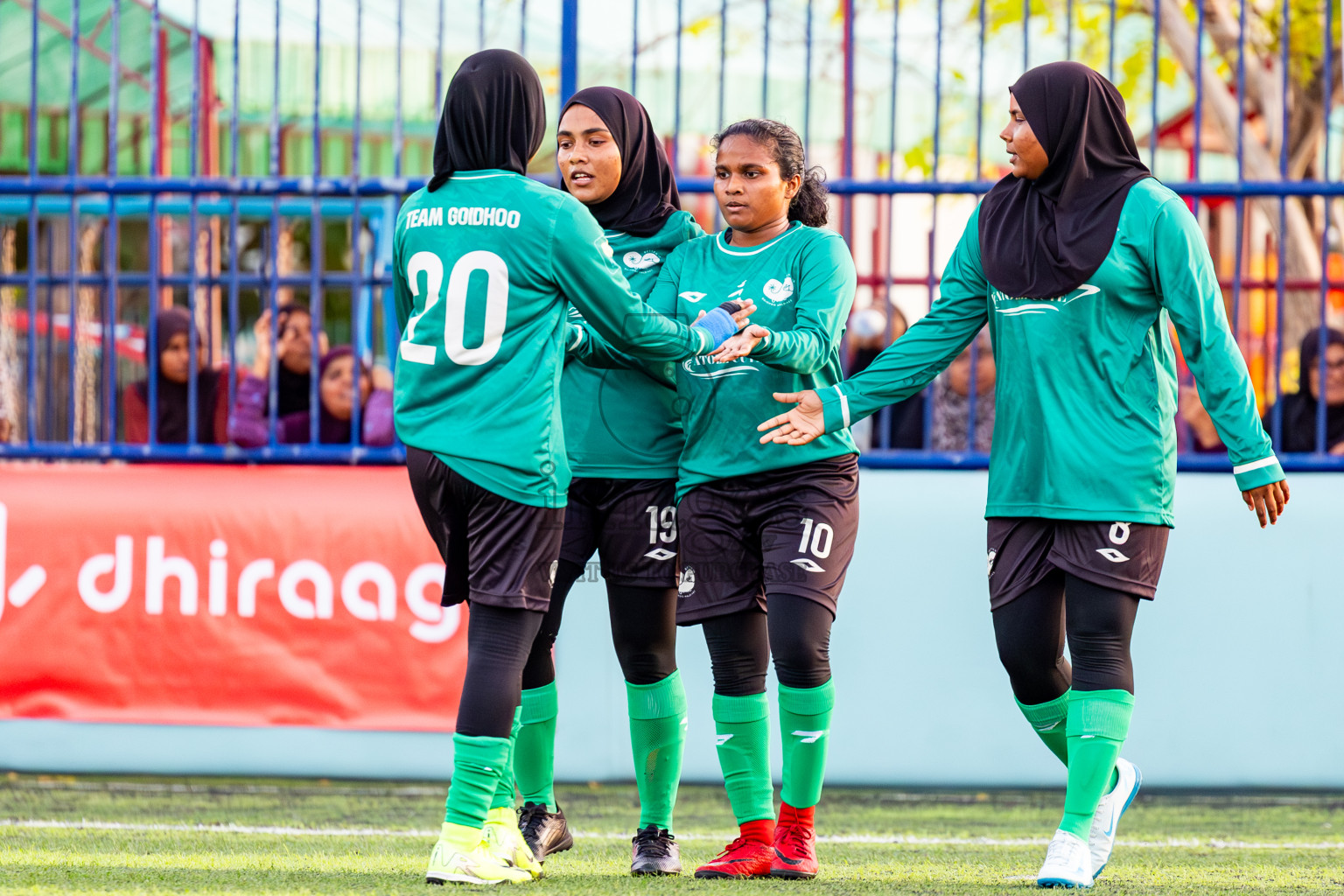Eydhafushi vs Goidhoo in Day 2 of Better in Baa Futsal Fiesta 2025 Woman's division held in B. Eydhafushi, Maldives on Thursday, 6th November 2025. Photos: Nausham Waheed / images.mv