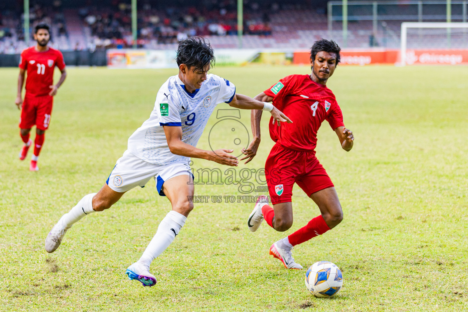 Maldives vs Philippines in AFC Asian Cup Qualifies held in National Football Stadium, Male', Maldives on Tuesday, 18th November 2025. Photos: Areef Adam / Images.mv