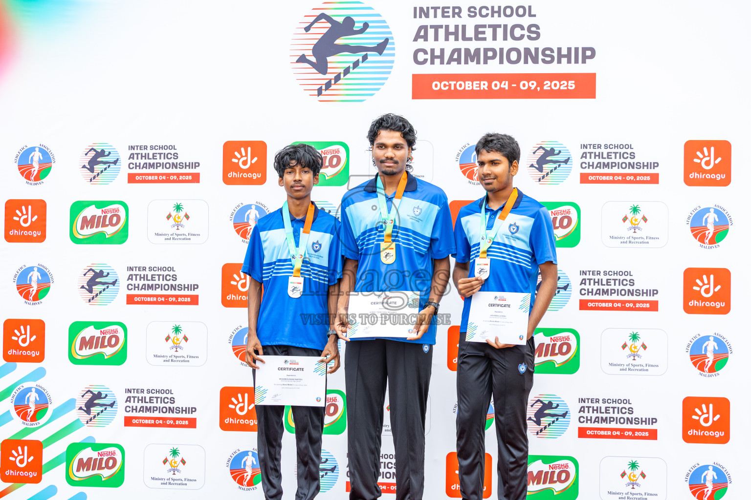 Day 6 of Inter-school Athletics Championship 2025 held in Ekuveni Synthetic Track, Male', Maldives on Sunday, 12th October 2025. Photos by: Ismail Thoriq / Images.mv
