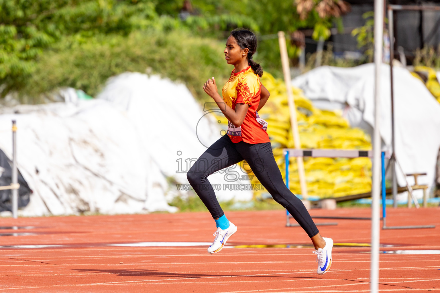 Day 2 of MWSC Interschool Athletics Championships 2024 held in Hulhumale Running Track, Hulhumale, Maldives on Sunday, 10th November 2024. 
Photos by:  Hassan Simah / Images.mv