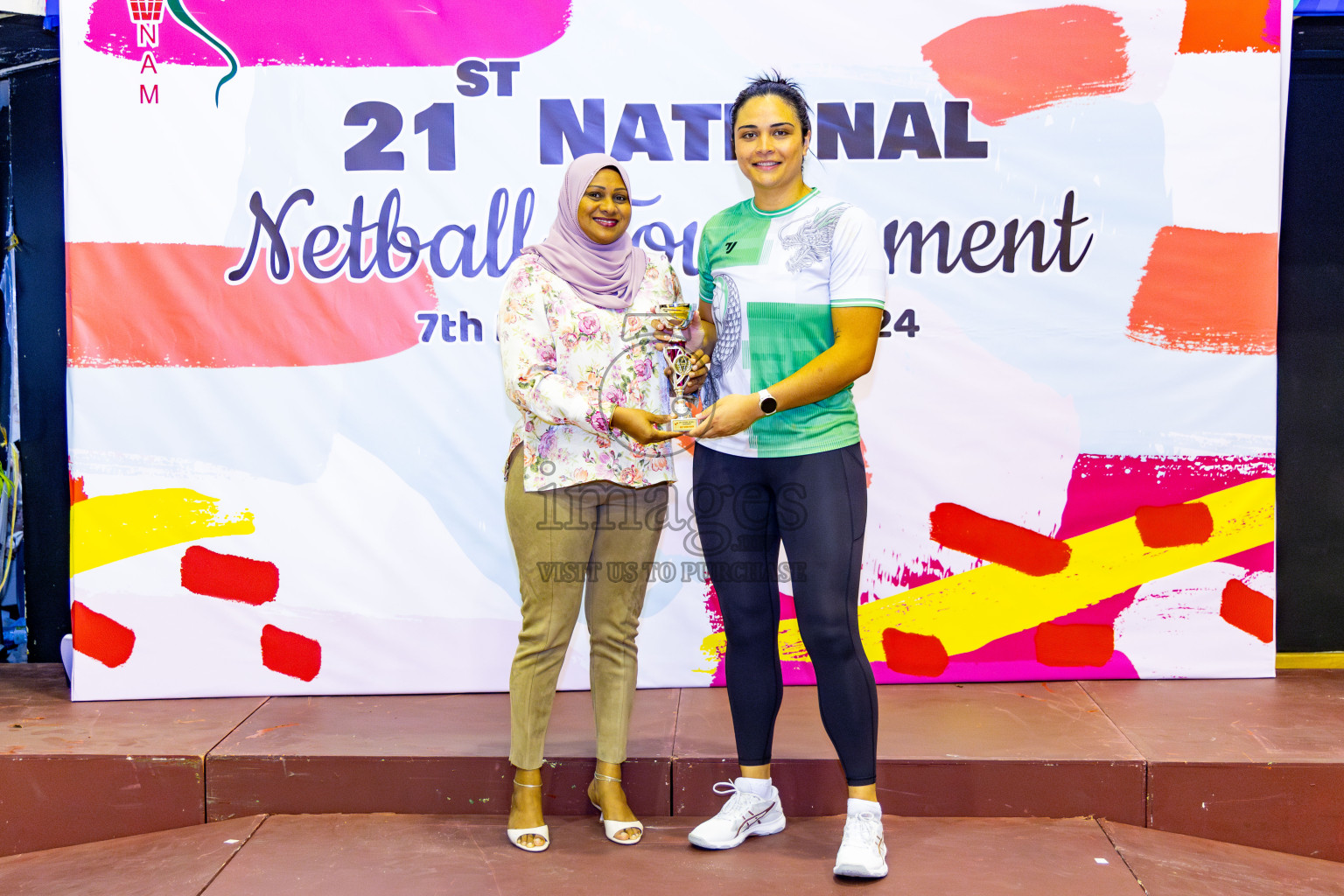 Club Matrix vs Club Green Streets in Final of 21st National Netball Tournament was held in Social Canter at Male', Maldives on Wednesday, 22nd May 2024. Photos: Nausham Waheed / images.mv