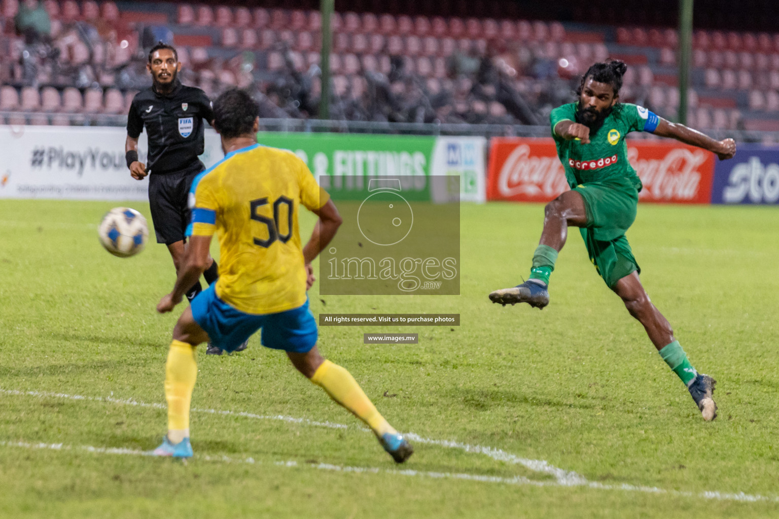 Club Valencia vs Maziya SRC in Ooredoo Dhivehi Premier League 2021/22 on 06 July 2022, held in National Football Stadium, Male', Maldives