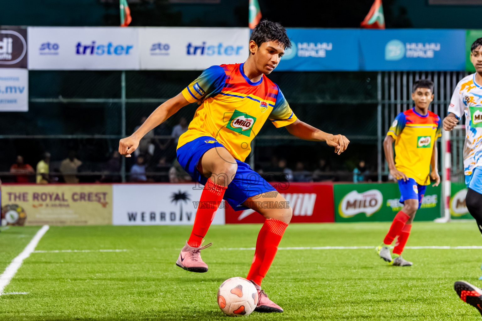 Arena vs Hawks in the Final of Milo Sector League 2025 was held in Rehendhi Futsal Ground, Hulhumale', Maldives on Tuesday, 18th November 2025. Photos: Nausham Waheed  / images.mv