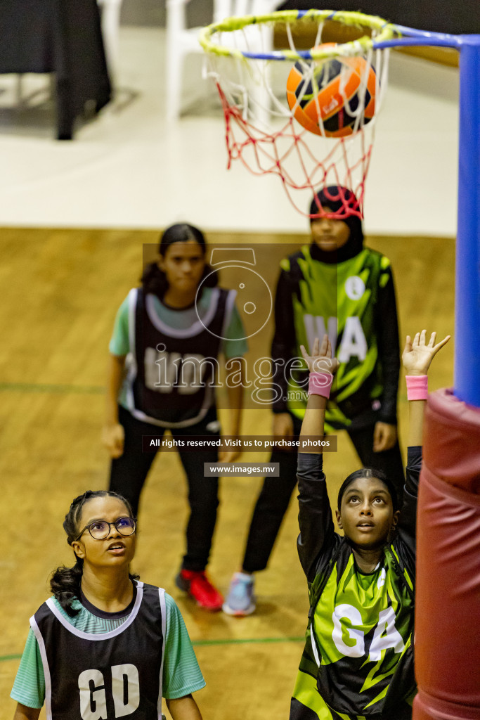 Day 8 of 24th Interschool Netball Tournament 2023 was held in Social Center, Male', Maldives on 3rd November 2023. Photos: Hassan Simah, Nausham Waheed / images.mv