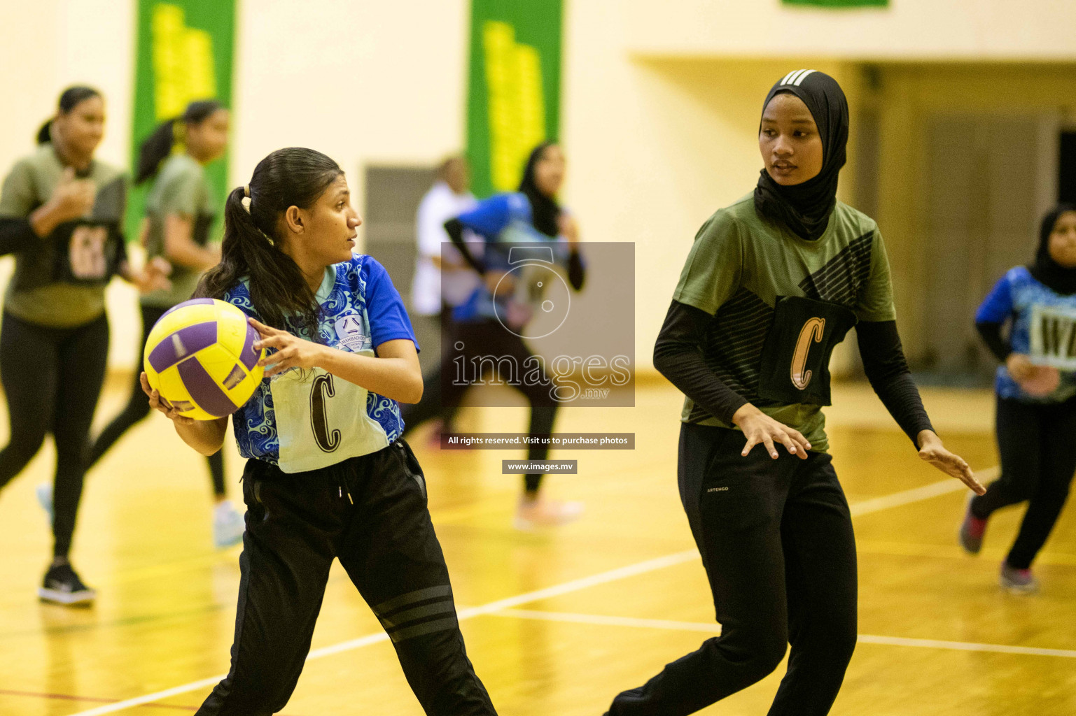 Green Streets vs Mahibadhoo Sports Club in the Semi Finals of Milo National Netball Tournament 2021 held on 3 December 2021 in Male', Maldives, Photos by Maanish