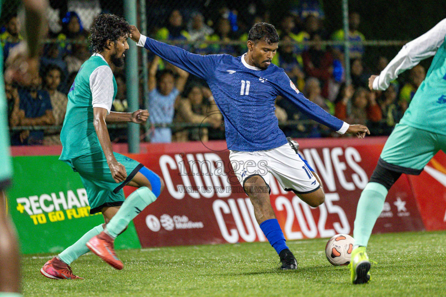MACL vs Club Immigration in Day 7 of Club Maldives Cup 2025 was held in Rehendhi Futsal Ground, Hulhumale', Maldives on Tuesday, 7 October 2025. 
Photos: Hassan Simah / images.mv