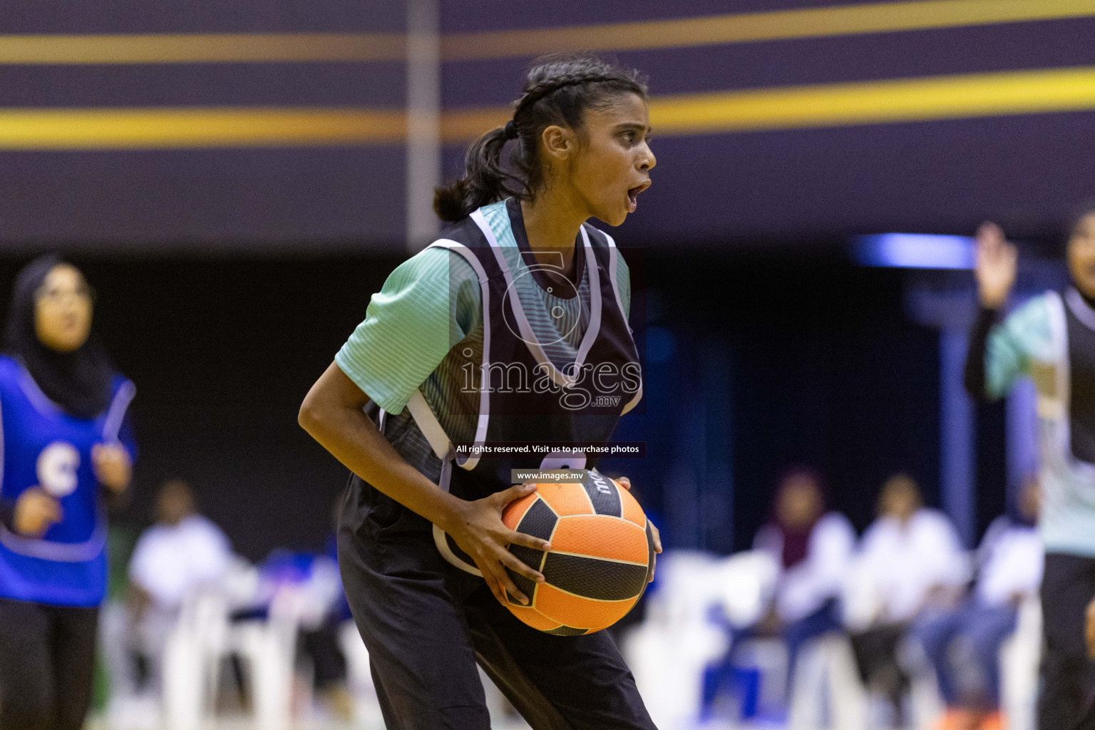 Day 9 of 24th Interschool Netball Tournament 2023 was held in Social Center, Male', Maldives on 4th November 2023. Photos: Nausham Waheed / images.mv