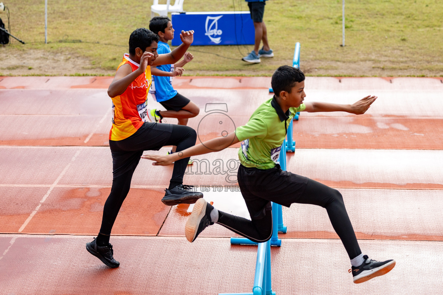 Day 2 of MWSC Interschool Athletics Championships 2024 held in Hulhumale Running Track, Hulhumale, Maldives on Sunday, 10th November 2024. 
Photos by:  Hassan Simah / Images.mv