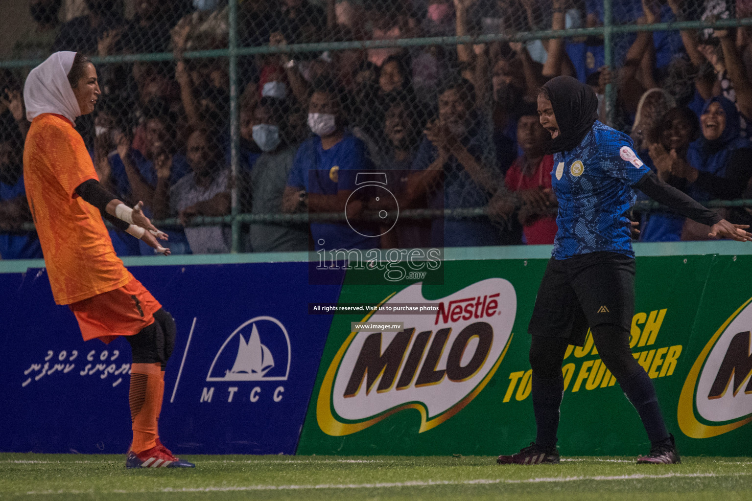 Ports Limited vs WAMCO - in the Finals 18/30 Women's Futsal Fiesta 2021 held in Hulhumale, Maldives on 18 December 2021. Photos by Nausham Waheed & Shuu Abdul Sattar