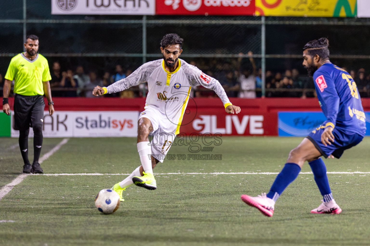 HA Baarah vs HA Maarandhoo in Day 5 of Golden Futsal Challenge 2025 on Thursday, 9th January 2025, in Hulhumale', Maldives 
Photos: Hassan Simah / images.mv