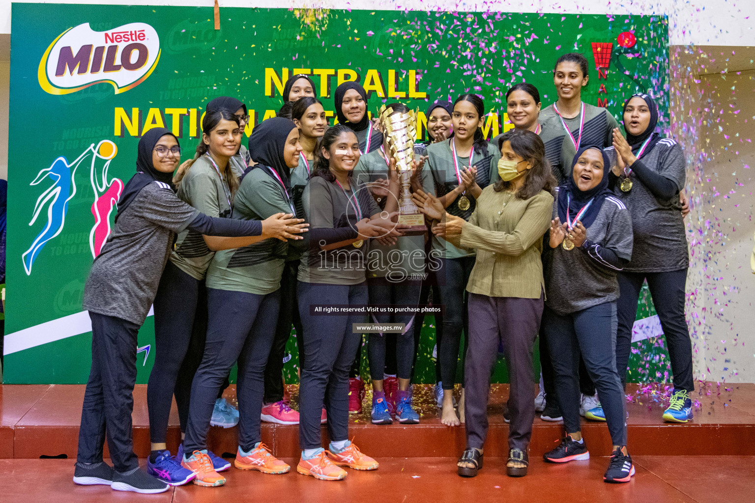 Kulhudhuffushi Youth & R.C vs Club Green Streets in the Finals of Milo National Netball Tournament 2021 (Women's) held on 5th December 2021 in Male', Maldives Photos: Ismail Thoriq / images.mv