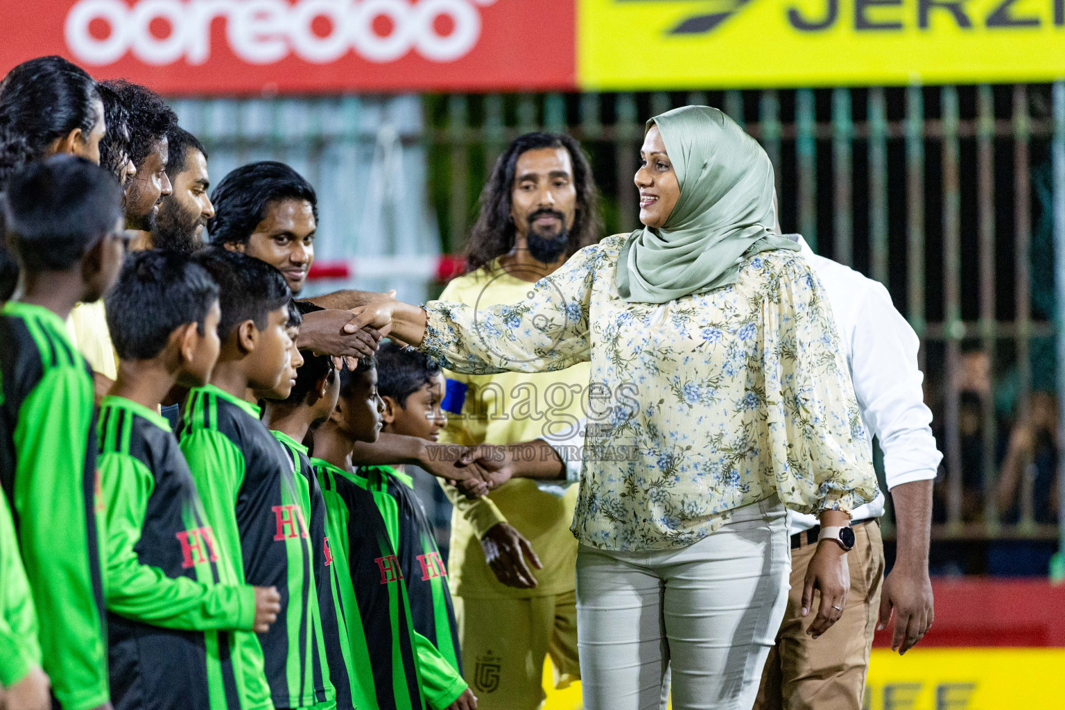 Opening of Golden Futsal Challenge 2024 with Charity Shield Match between L.Gan vs Th. Thimarafushi was held on Sunday, 14th January 2024, in Hulhumale', Maldives Photos: Nausham Waheed / images.mv