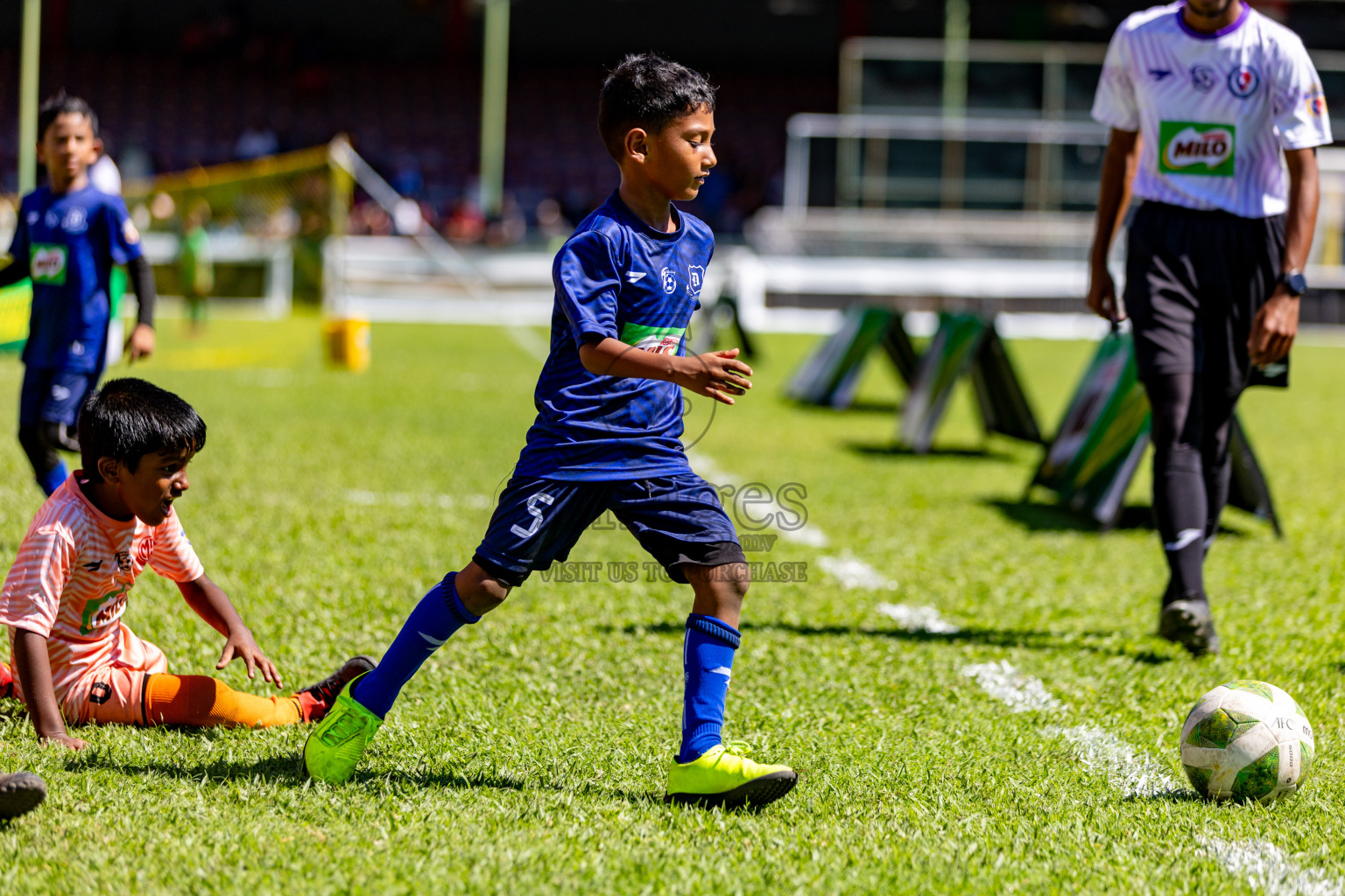 Day 1 of MILO Kids Football Fiesta was held at National Stadium in Male', Maldives on Friday, 23rd February 2024. 
Photos: Hassan Simah / images.mv