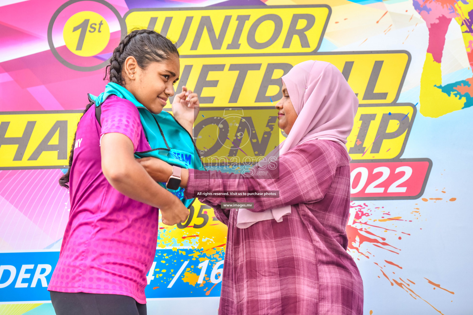 Final of Junior Netball Championship 2022 held in Male', Maldives on 19th March 2022. Photos by Nausham Waheed