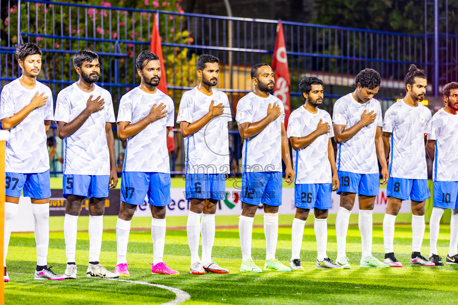 Nala Brothers vs Keawan FC in Day 1 of Eydhafushi Futsal Cup 2024 was held on Monday , 8th April 2024, in B Eydhafushi, Maldives Photos: Nausham Waheed / images.mv