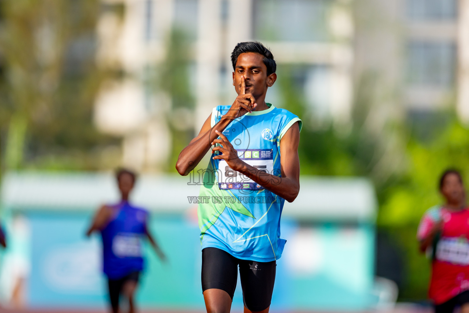 Day 6 of MWSC Interschool Athletics Championships 2024 held in Hulhumale Running Track, Hulhumale, Maldives on Thursday, 14th November 2024. Photos by: Nausham Waheed / Images.mv