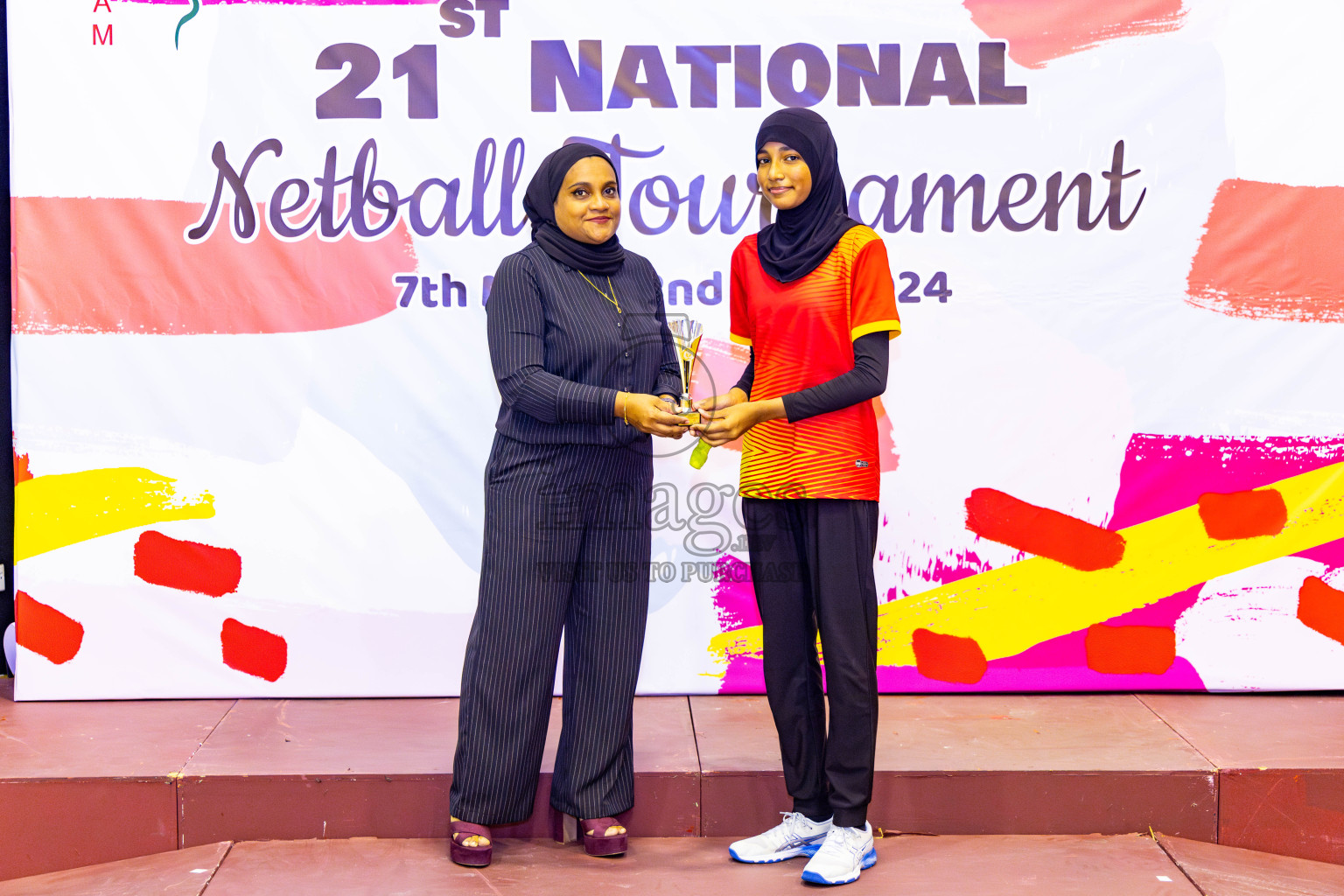 Sports Club Skylark vs Youth United Sports Club in Final of 21st National Netball Tournament was held in Social Canter at Male', Maldives on Monday, 13th May 2024. Photos: Nausham Waheed / images.mv