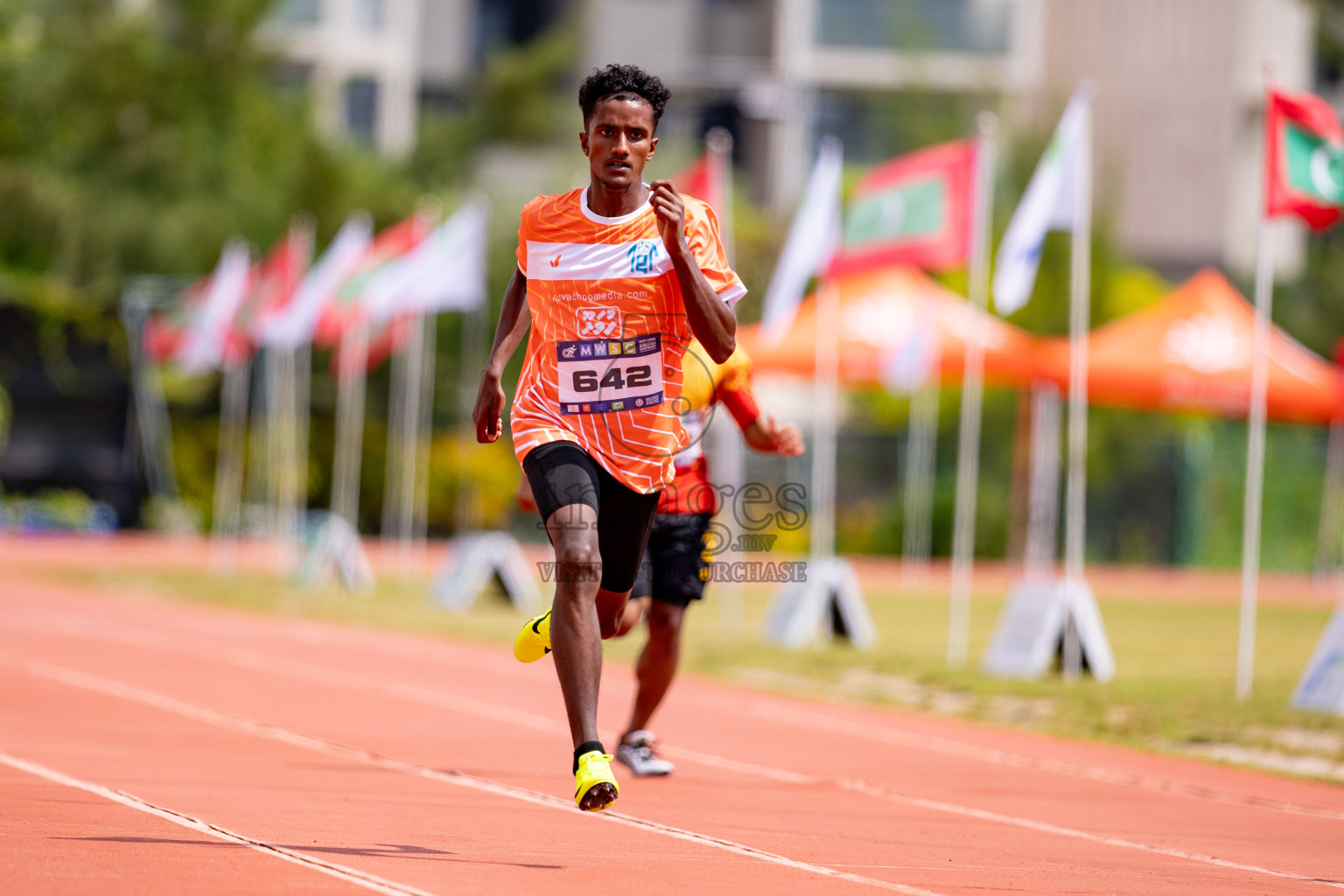 Day 3 of MWSC Interschool Athletics Championships 2024 held in Hulhumale Running Track, Hulhumale, Maldives on Monday, 11th November 2024. 
Photos by: Hassan Simah / Images.mv