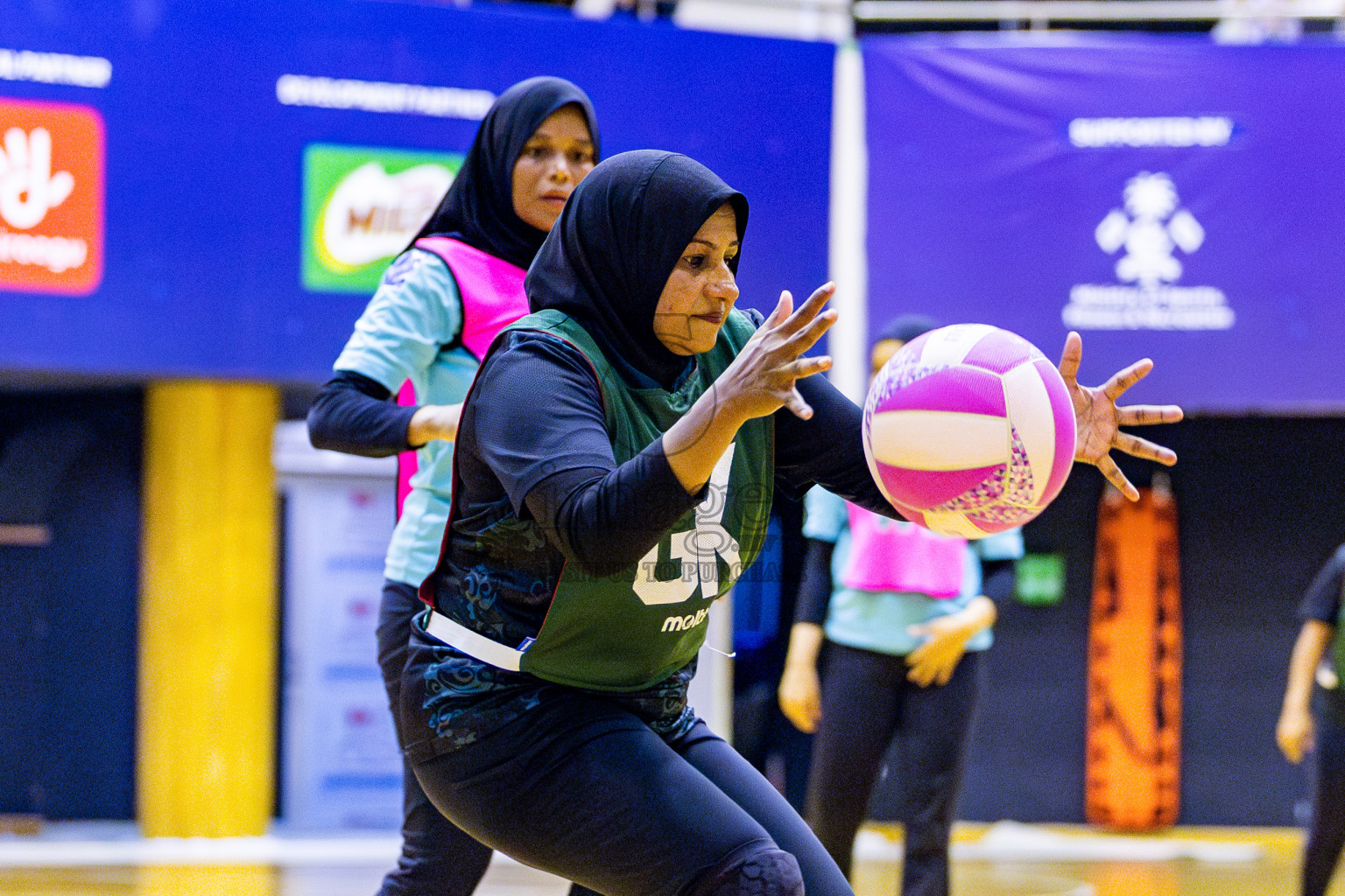 Xenith Sports Club vs MV Netters in Day 10 of National Netball Tournament 2025 held in Social Center at Male', Maldives on Tuesday, 27th May 2025. Photos: Nausham Waheed / images.mv