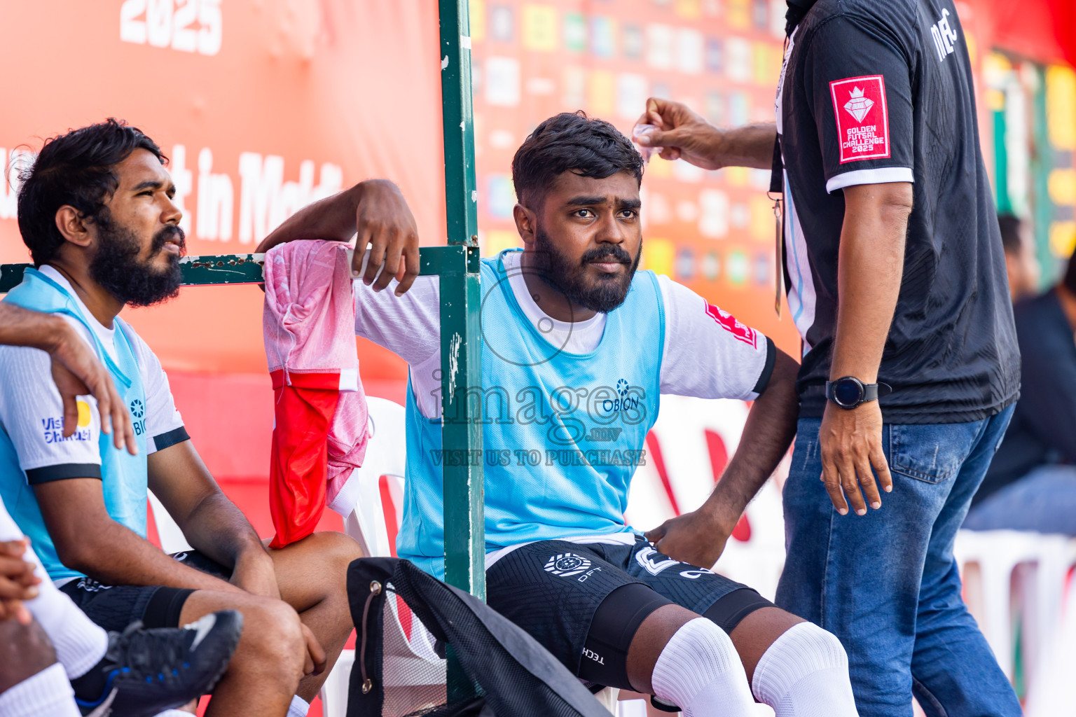 K Dhiffushi vs K Maafushi in Day 15 of Golden Futsal Challenge 2025 was held on Sunday, 19th January 2025, in Hulhumale', Maldives. Photos: Nausham Waheed / images.mv