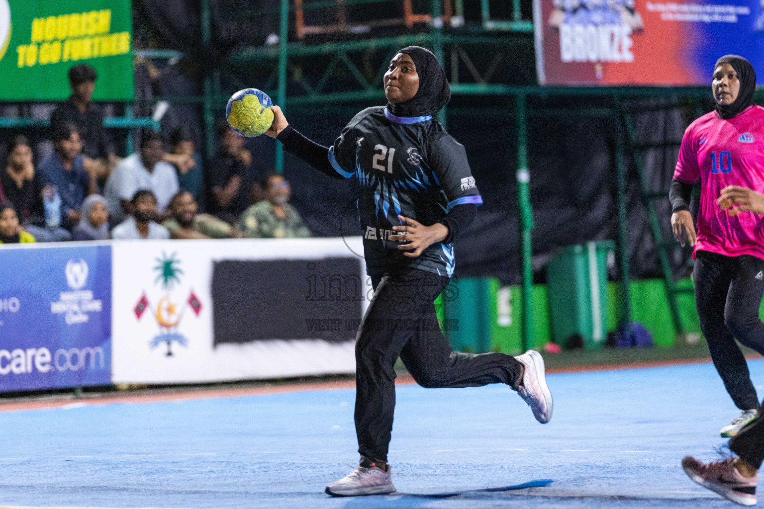 Day 18 of 10th National Handball Tournament 2023, held in Handball ground, Male', Maldives on Sunday, 17th December 2023 Photos: Nausham Waheed/ Images.mv