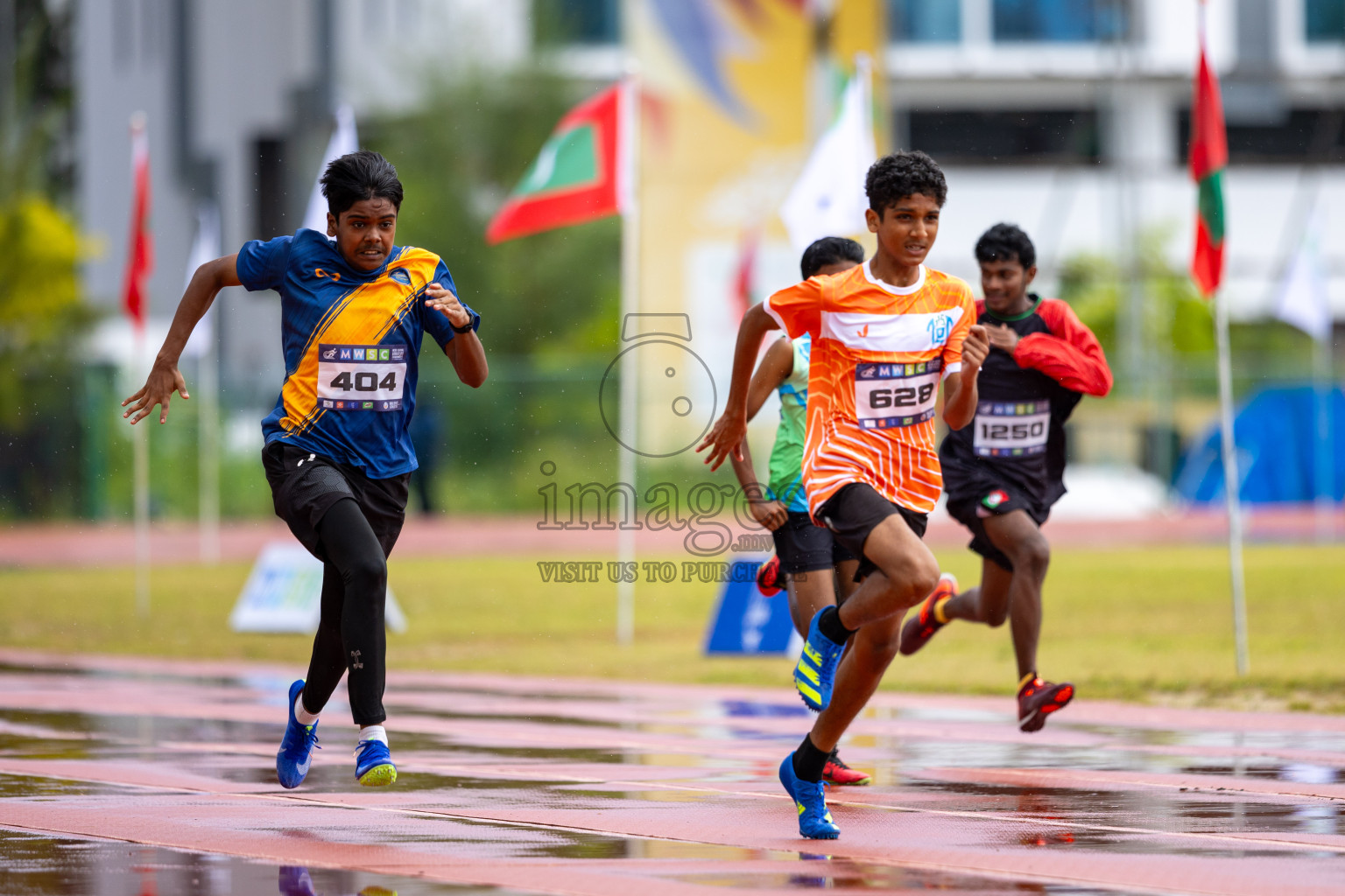 Day 1 of MWSC Interschool Athletics Championships 2024 held in Hulhumale Running Track, Hulhumale, Maldives on Saturday, 9th November 2024. 
Photos by: Ismail Thoriq / images.mv