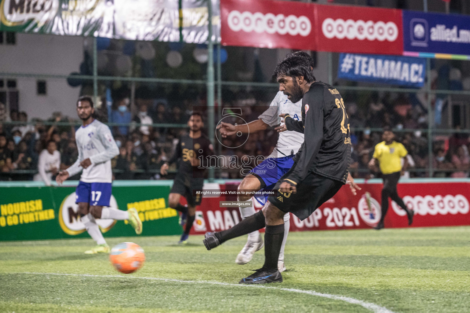 Prison Club vs MACL in the Quarter Finals of Club Maldives 2021 held at Hulhumale;, on 12th December 2021 Photos: Nausham / images.mv