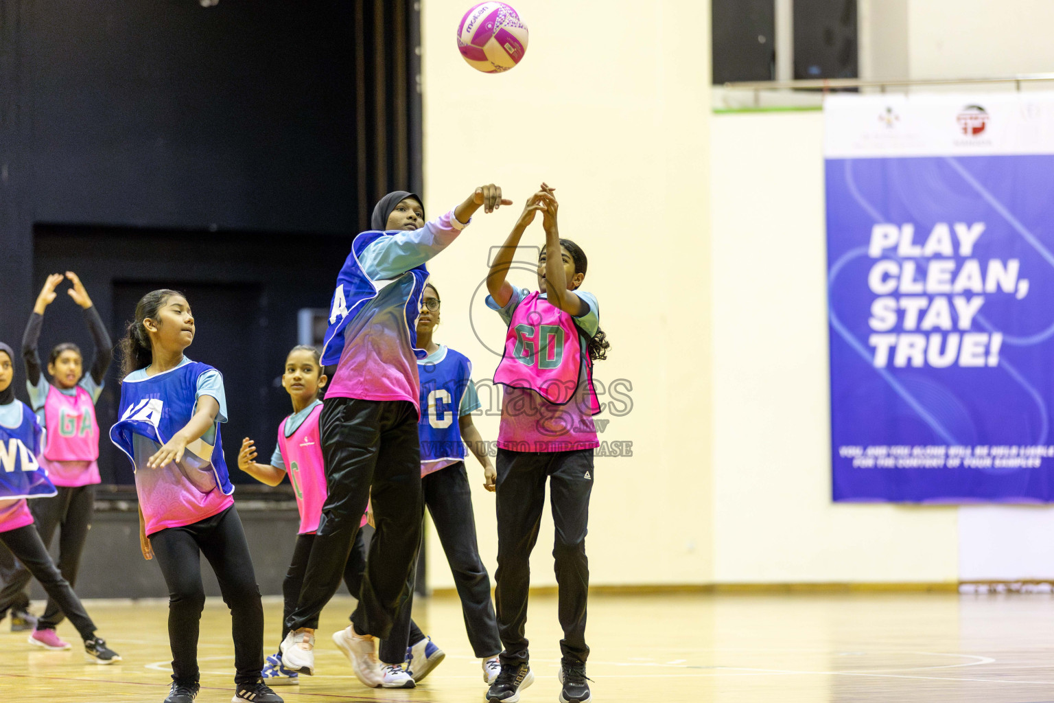 Netkids A vs Netkids B in Day 2 of 3rd Junior Championship - Netball association of Maldives, held at Social Center on Monday 20th January 2025 . Photos by Shuu Abdul Sattar