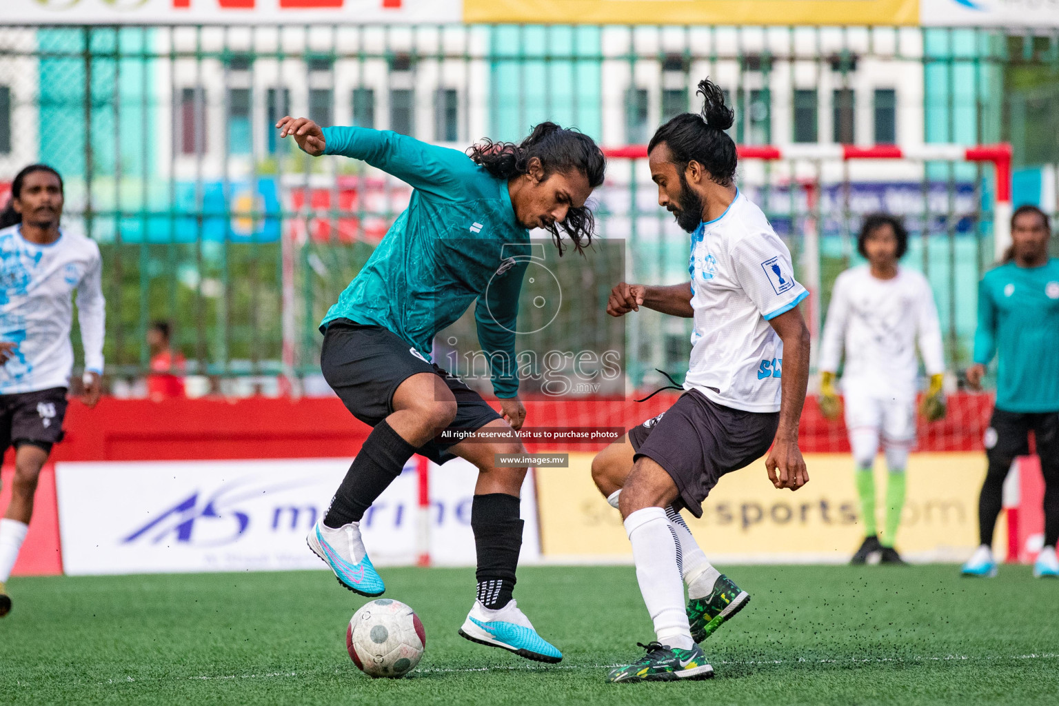 M. Naalaafushi vs M. Mulak in Day 6 of Golden Futsal Challenge 2023 on 10 February 2023 in Hulhumale, Male, Maldives