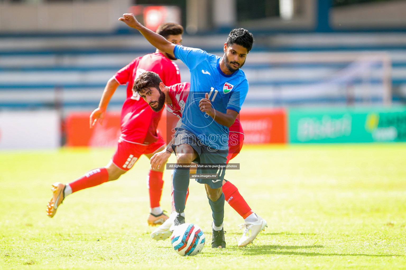 Lebanon vs Maldives in SAFF Championship 2023 held in Sree Kanteerava Stadium, Bengaluru, India, on Tuesday, 28th June 2023. Photos: Nausham Waheed, Hassan Simah / images.mv