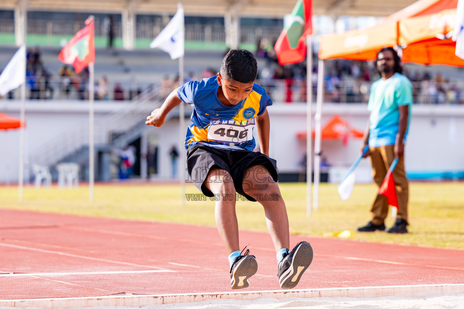 Day 3 of MWSC Interschool Athletics Championships 2024 held in Hulhumale Running Track, Hulhumale, Maldives on Monday, 11th November 2024. Photos by: Nausham Waheed / Images.mv