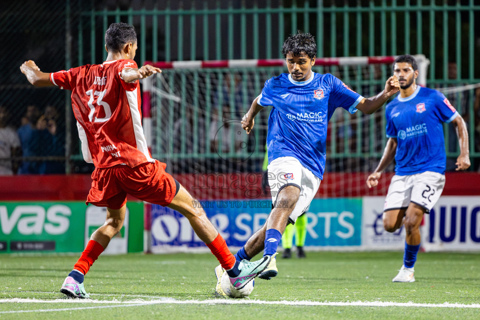 HA Kelaa vs HA Hoarafushi in Day 13 of Golden Futsal Challenge 2025 was held on Friday, 17th January 2025, in Hulhumale', Maldives. Photos: Nausham Waheed / images.mv
