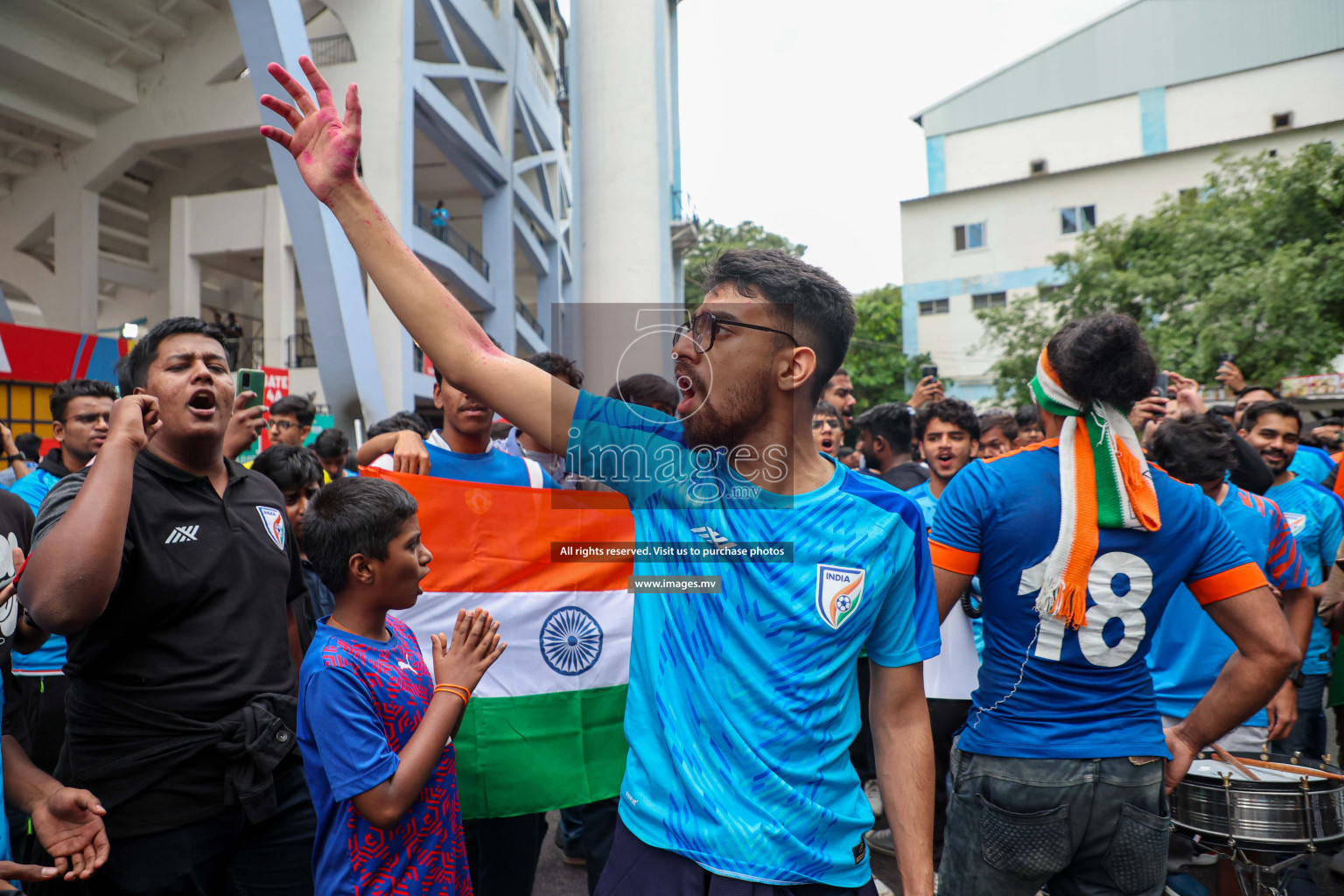 Kuwait vs India in the Final of SAFF Championship 2023 held in Sree Kanteerava Stadium, Bengaluru, India, on Tuesday, 4th July 2023. Photos: Nausham Waheed / images.mv