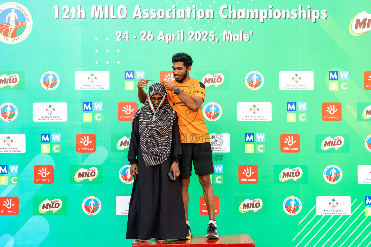 Day 2 of 12th Milo Association Championships was held in Ekuveni Track at Male', Maldives on Friday, 25th April 2025. Photos: Hassan Simah / images.mv