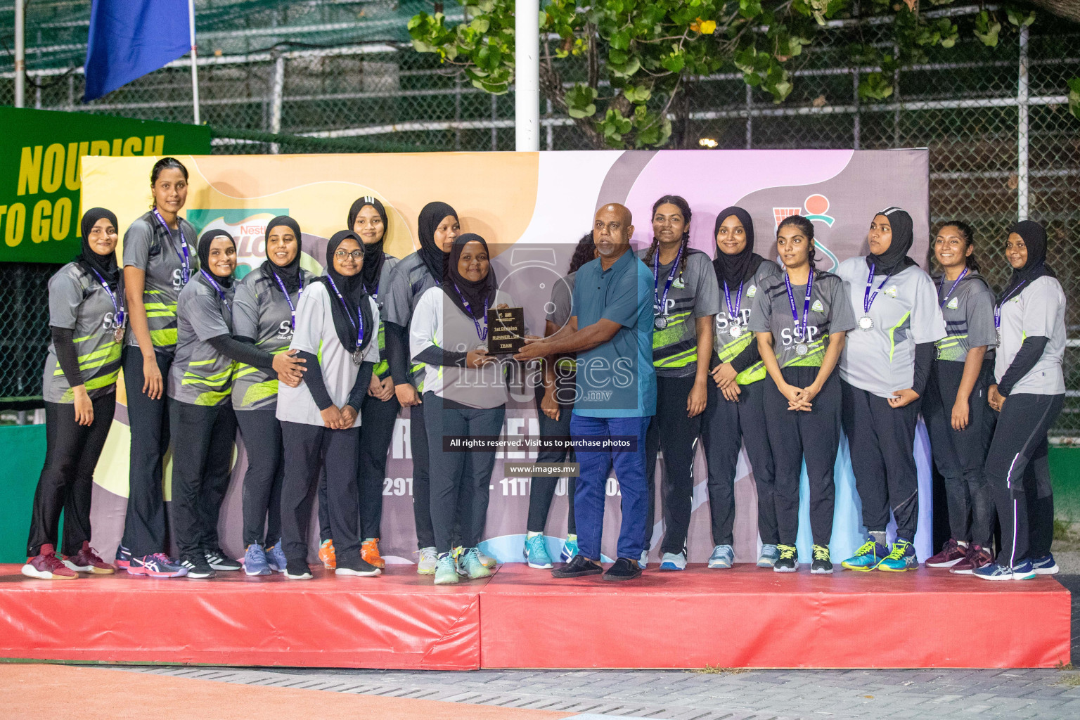 Final of 20th Milo National Netball Tournament 2023, held in Synthetic Netball Court, Male', Maldives on 11th June 2023 Photos: Nausham Waheed/ Images.mv